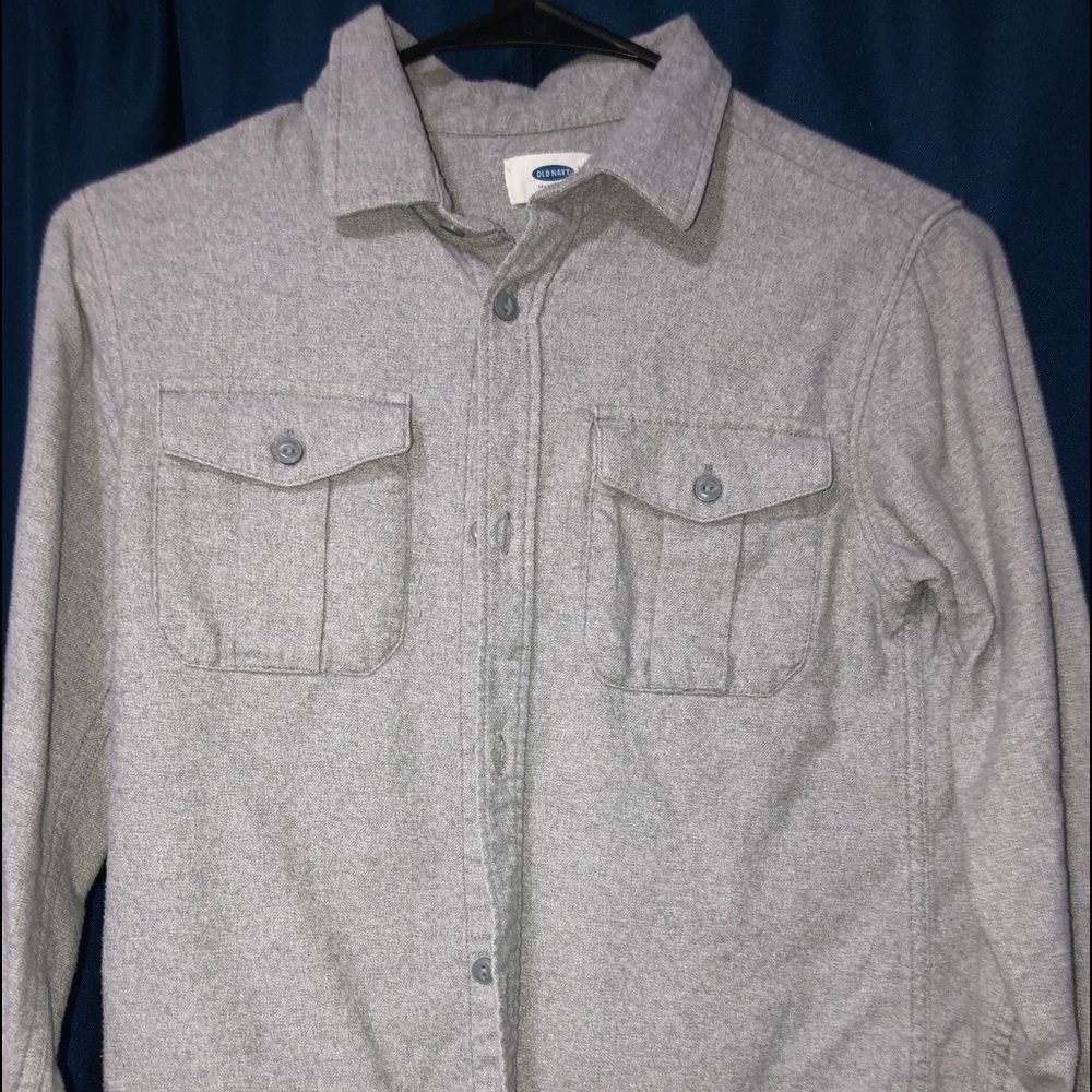 Grey Button Down long sleeve